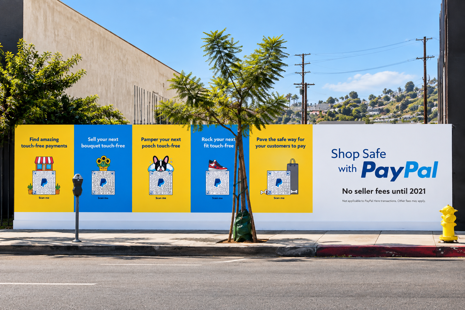 PayPal construction barricade campaign
